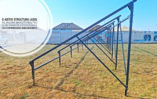 Structura metalica panouri solare cu piloni batuti prin vibro-presare