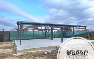 carport fotovoltaic dublu pentru doua masini