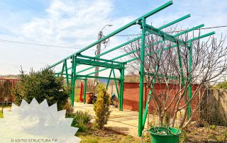 Carport pentru panouri fotovoltaice pentru masina