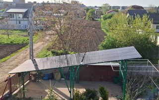 Carport fotovoltaic Carport fotovoltaic vedere laterala