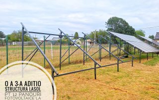 structura metalica la sol pentru parc fotovoltaic pe piloni vibropresati in sol